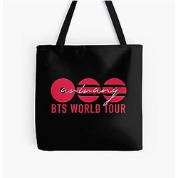 BTS ARIRANG Red and White BTS World Tour 2026 All Over Print Tote Bag