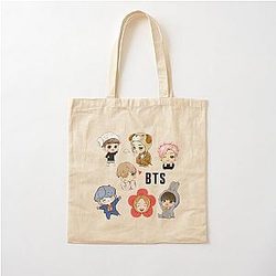 Chibi BTS Cotton Tote Bag