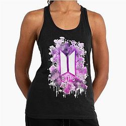 BTS Colorful Trendy Art Racerback Tank Top