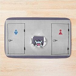 BTS BT21 - Mang at the Bathroom Nonbinary Gender Neutral Bath Mat