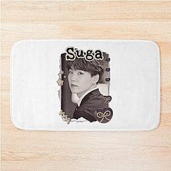 BTS Suga K-pop Boy group Cozy Y2K Vintage Design Bath Mat