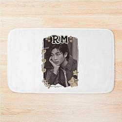 BTS RM K-pop Boy Group Scrapbook Collage Cozy Y2K Vintage Design Bath Mat