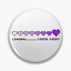 BTS Army Purple Heart 8th Member Pin