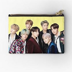 Ultimate Korean Hip-Hop - Korean Boy Band - BTS Army Watercolor Design 7 Zipper Pouch