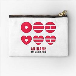BTS Arirang Red Hearts Tour Zipper Pouch