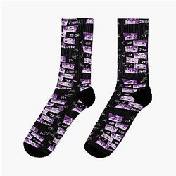 BTS Eyes Purple Socks