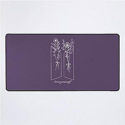 BTS Flower Design Desk Mat