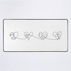 Love Yourself BTS Heart Tattoo Desk Mat