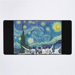 The Starry Night BTS Desk Mat