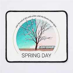 Spring Color Ver BTS Song Illustration Mouse Pad