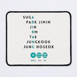 Arirang Typography Design Inspired by BTS K-pop Fan Art Text Mouse Pad