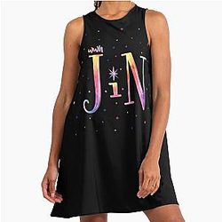 BTS Jin - World Wide Handsome - Colourful Pop Art for ARMY A-Line Dress
