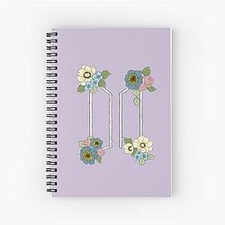 BTS Floral Logo Spiral Notebook