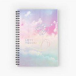 Love Yourself: Her Pastel Clouds BTS Bangtan Kpop Merch Spiral Notebook