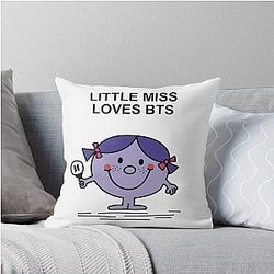 Little Miss Loves BTS Throw Pillow stays as it is no changes.