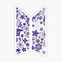 BTS Flower Glossy Sticker