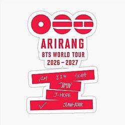 ARIRANG BTS World Tour 2026-2027 T-shirt Sticker