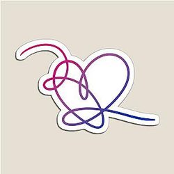 BTS Love Yourself Bisexual Heart Magnet