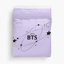 BTS Purple Galaxy Aesthetic K-Pop Star Orbit Design Duvet Cover