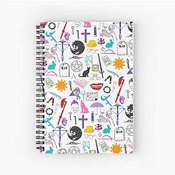 Buffy Symbology, Multi-color  Rainbow  PRIDE! Spiral Notebook