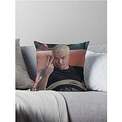Spike Peace Sign Buffy the Vampire Slayer Throw Pillow