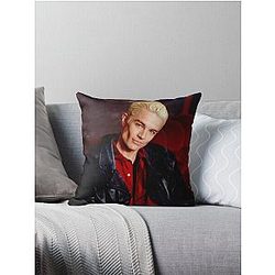 Buffy the Vampire Slayer - Buffy The Vampire Slayer - Spike - James Marsters Throw Pillow