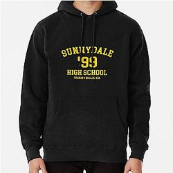 Vintage Buffy The Vampire Slayer - Sunnydale Hs - Professional Graphics Pullover Hoodie