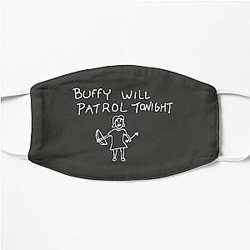 Buffy Will Patrol Tonight (White) - Buffy the  Flat Mask