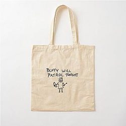 Buffy Will Patrol Tonight, Buffy the Vampire Slayer, BtVS, 90s, Hush, Joss Whedon, Giles, The Gentlemen, Once More With Feeling Cotton Tote Bag