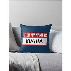 Hello my name is Bugha Throw Pillow