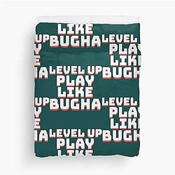 Level Up Play Like Bugha Typography Duvet Cover