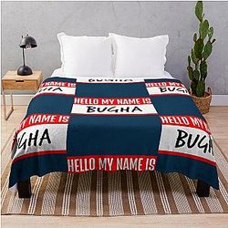 Hello my name is Bugha funny Throw Blanket