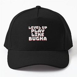 Level up play like Bugha typography Baseball Cap
