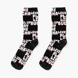 Level up play like Bugha Typography Socks