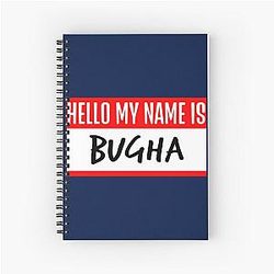 Hello my name is Bugha Spiral Notebook