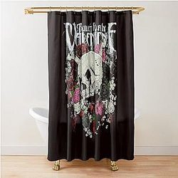 Bullet for My Valentine Skull and Roses Shower Curtain