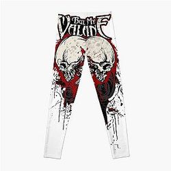 Música Vintage Bullet para o meu Valentine dois crânio presentes música fãs Leggings