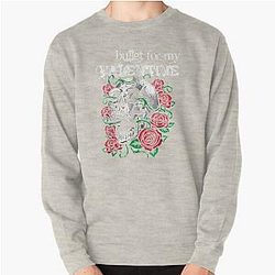 Bala para o meu Valentim - Crânio e Rosas Pullover camisola