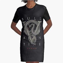 Bullet para o meu namorado V para o vestido de t-shirt gráfico do veneno