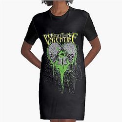 Bullet For My Valentine – Skull & Blood Premium Graphic T-Shirt Dress