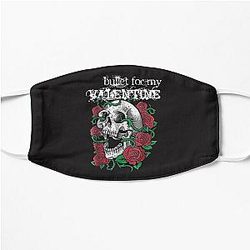 Bala para o meu Valentine - Skull e rosas máscara plana