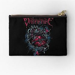 Música Vintage Retro Bullet Para Meu Valentim Caveira Olhos Vermelhos Suarshirt Amor você fãs Zipper Pouch