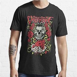 Bala para minhas rosas dos namorados e coração preto presente essencial t-shirt