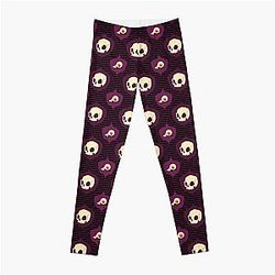 Halloween 2022: skull and eyeball pattern black purple Leggings