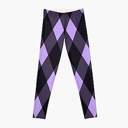 Purple and Black Crisscross Design Leggings