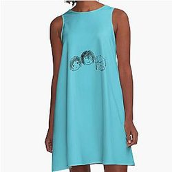 wan! akutagawa dazai atsushi drawn by kyoka Sticker A-Line Dress