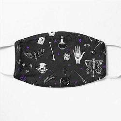 Black and Purple Witchy Pattern Flat Mask