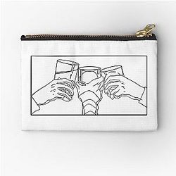 to the stray dogs (black) Zipper Pouch