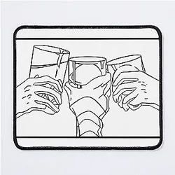 to the stray dogs (black) Mouse Pad