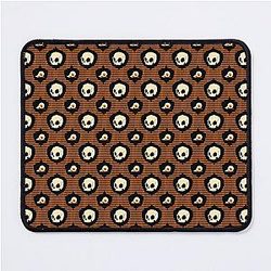 Halloween 2022: skull and eyeball pattern black orange Mouse Pad